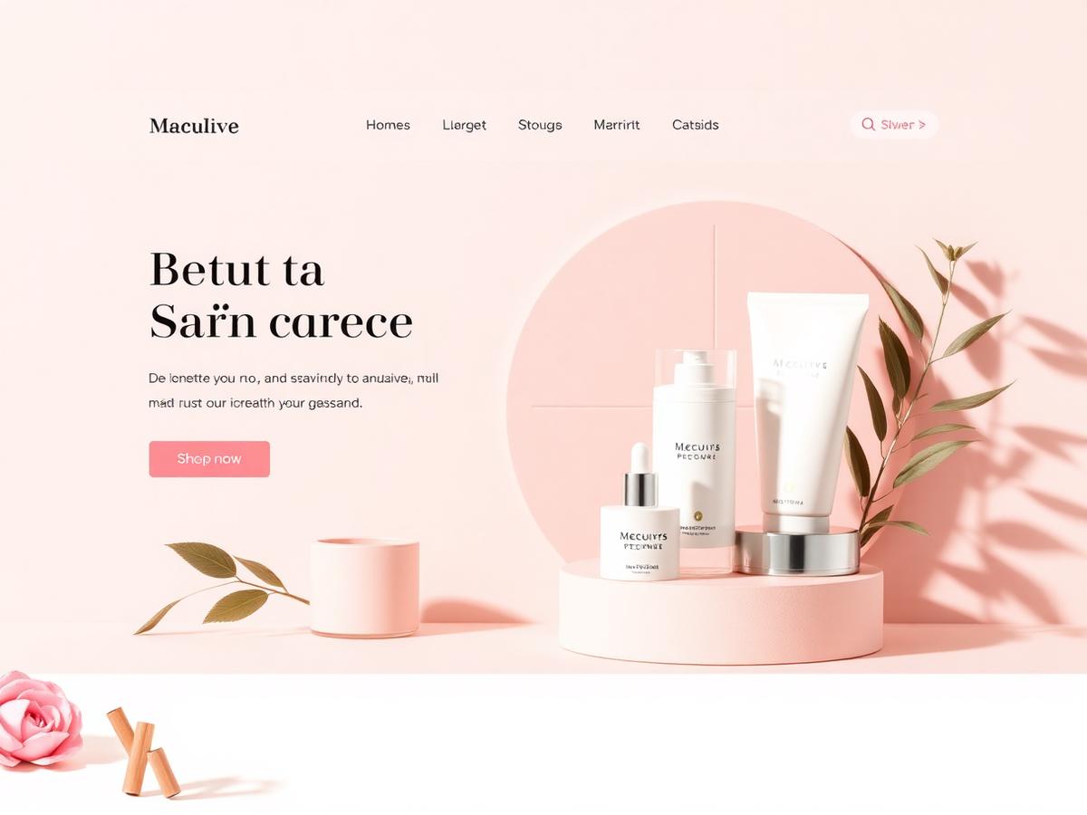 Glow Beauty Shopify store design